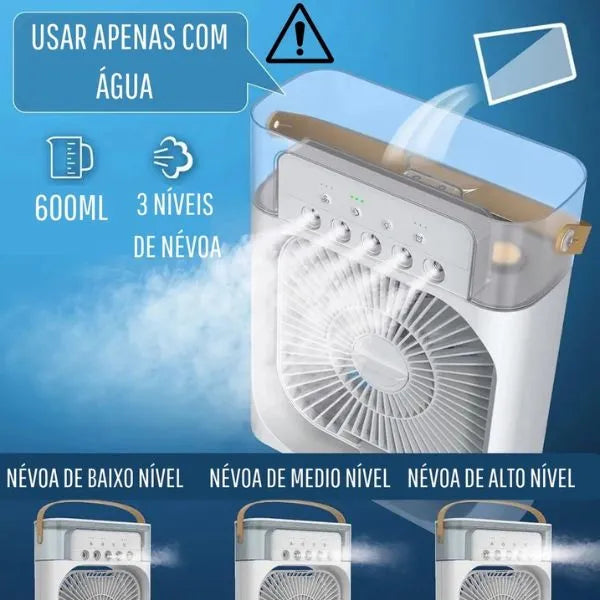 Mini Ventilador de ar com Umidificador Portátil | HydraCool®