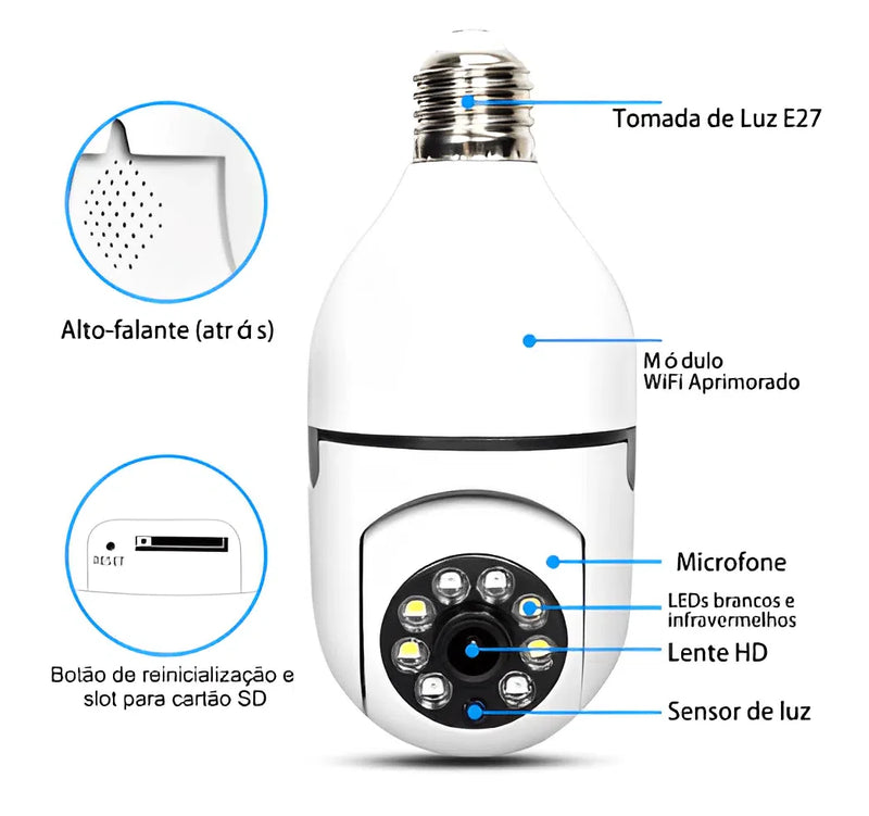 Câmera WI-FI SPY 360