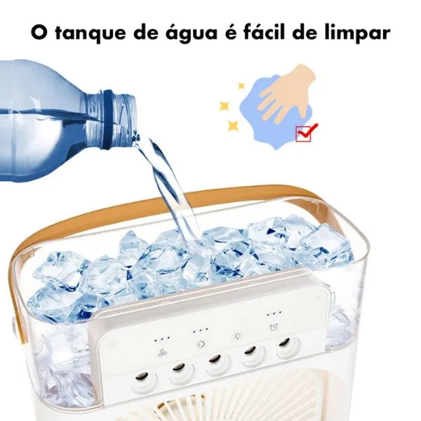 Mini Ventilador de ar com Umidificador Portátil | HydraCool®
